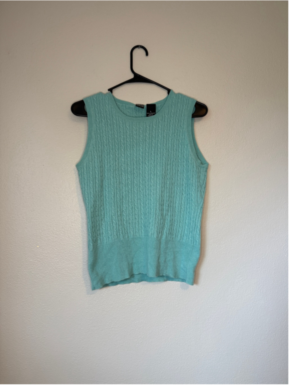 Saks Fifth Avenue 100% Cashmere Cable Knit Vest L